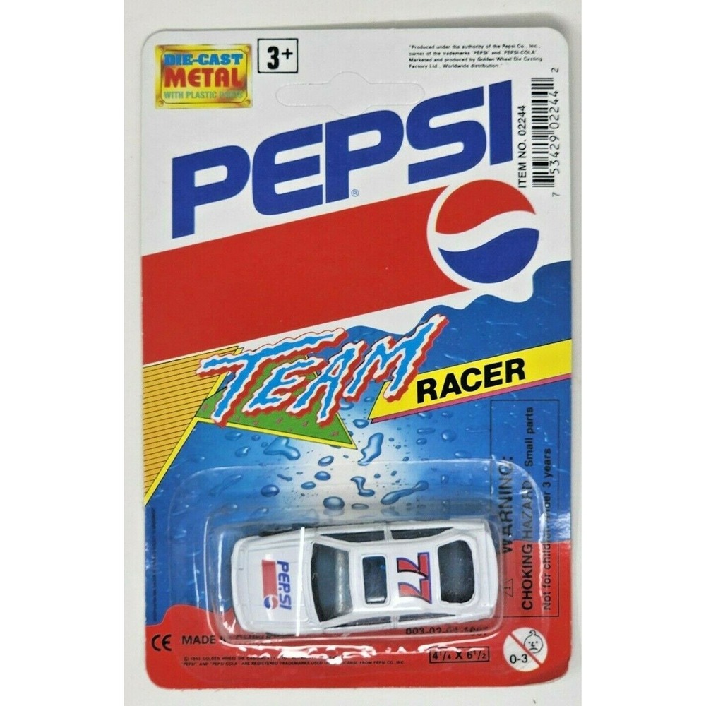 1993 Golden Wheel Pepsi Team Racer Die-Cast Car #77 White HW19